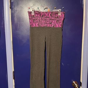Pink/Victoria Secret extremely high waisted flare leggings